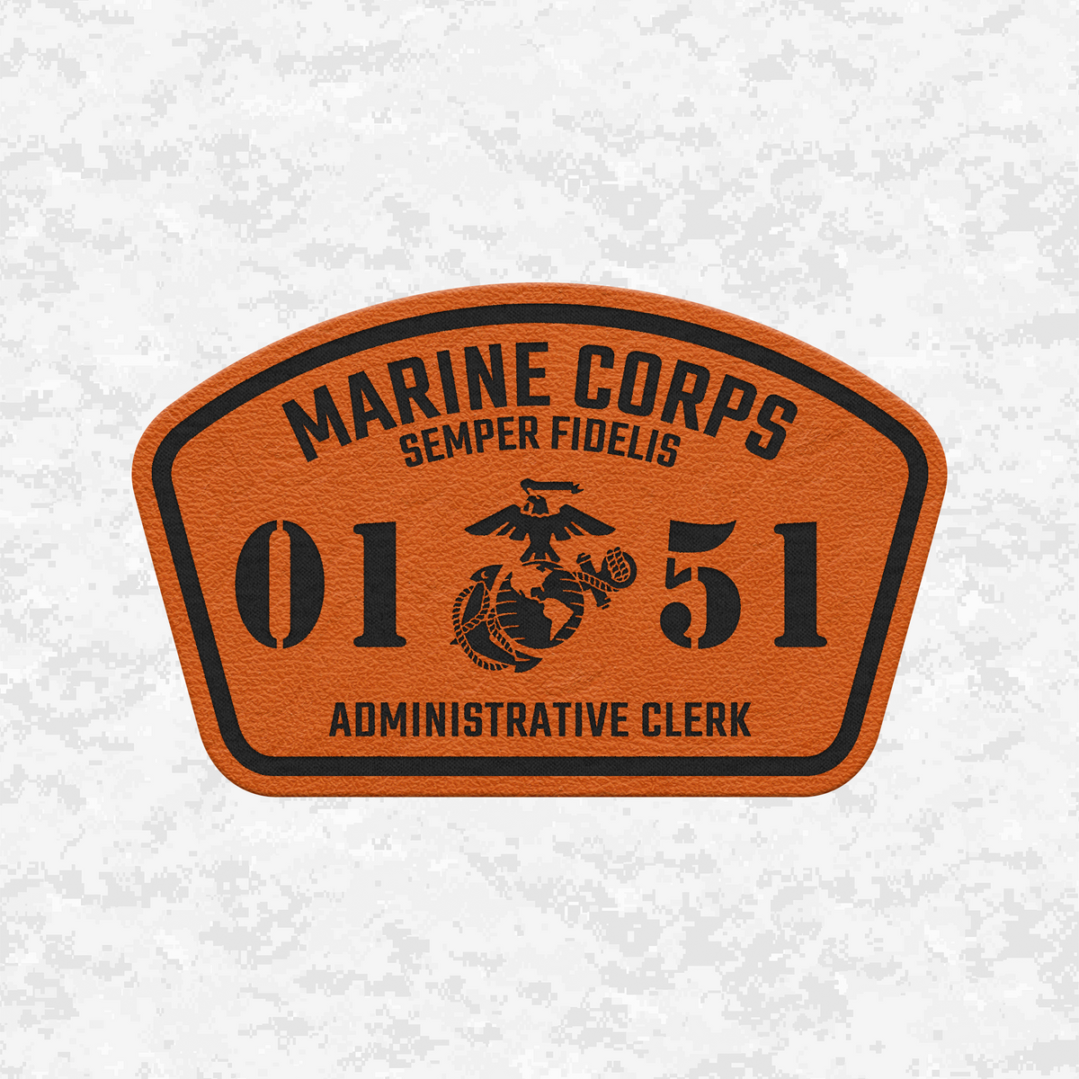 MOS 0151 Administrative Clerk | Leather Patch | Velcro Backed