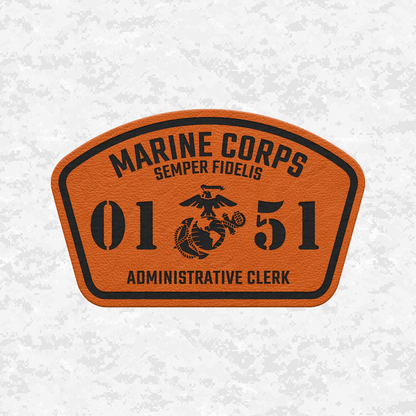 MOS 0151 Administrative Clerk | Leather Patch | Velcro Backed