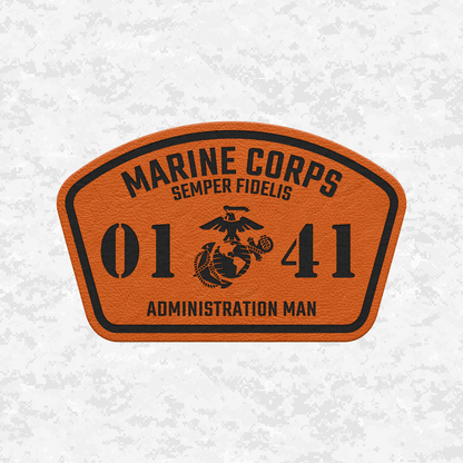 MOS 0141 Administration Man | Leather Patch | Velcro Backed