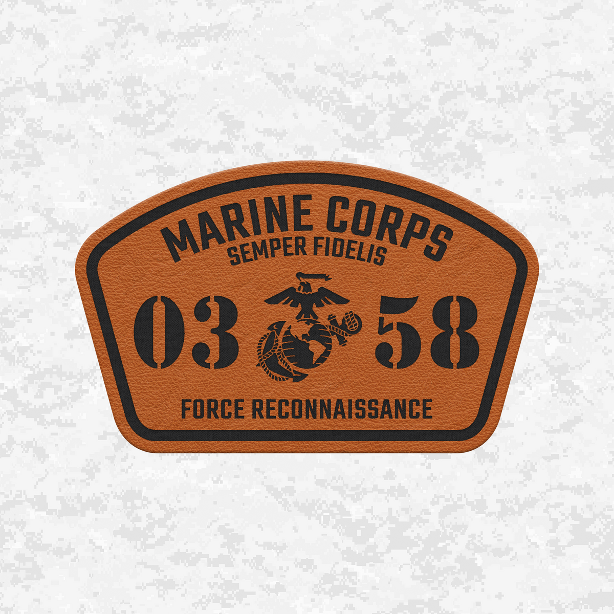 MOS 0358 Force Reconnaissance | Leather Patch | Velcro Backed