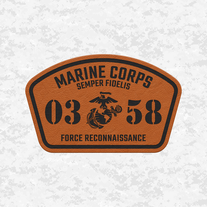 MOS 0358 Force Reconnaissance | Leather Patch | Velcro Backed
