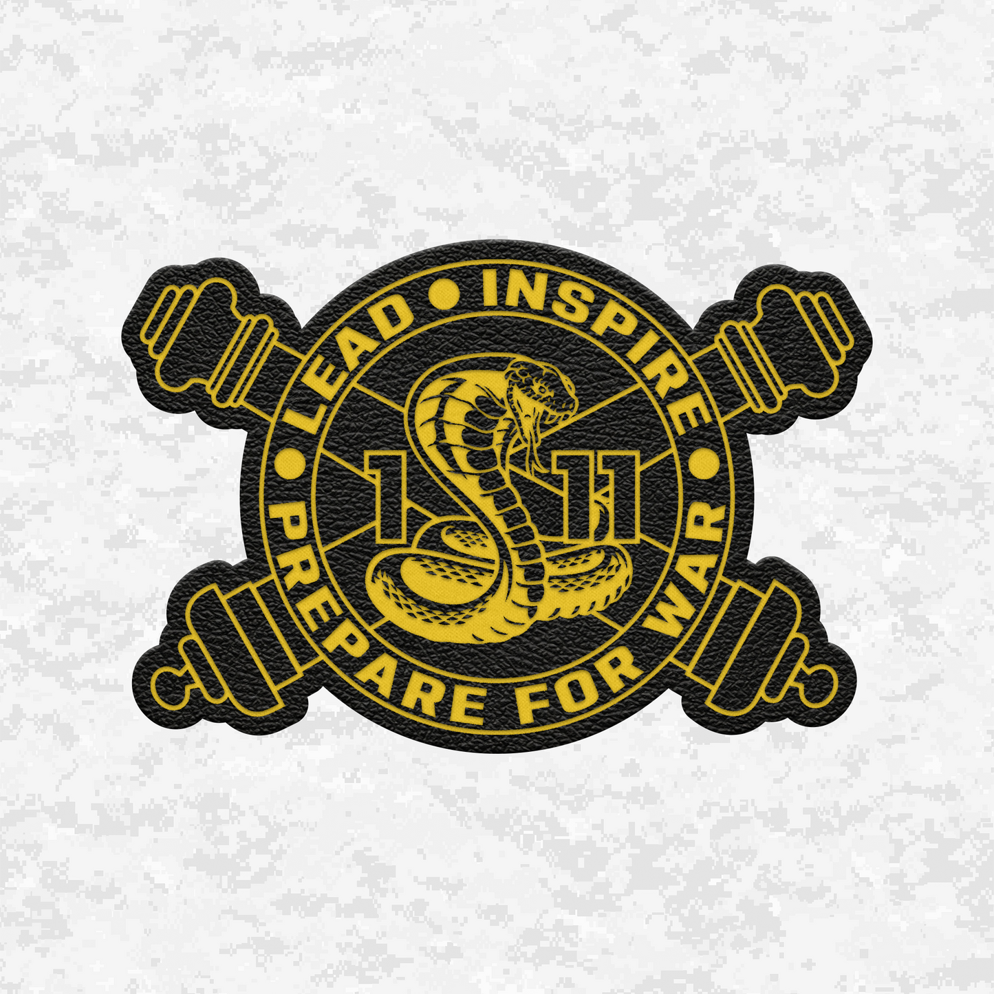 1st Battalion 11th Marines Unit "The Cobra Battalion" Special Edition | Leather Patch | Velcro Backed