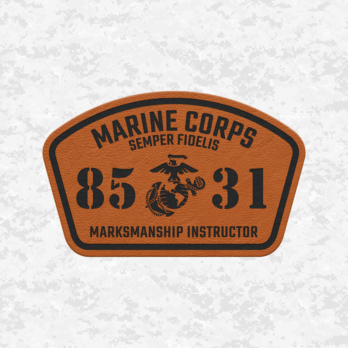 MOS 8531 Marksmanship Instructor | Leather Patch | Velcro Backed