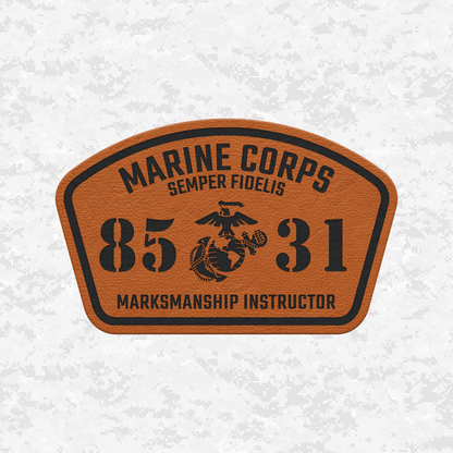 MOS 8531 Marksmanship Instructor | Leather Patch | Velcro Backed