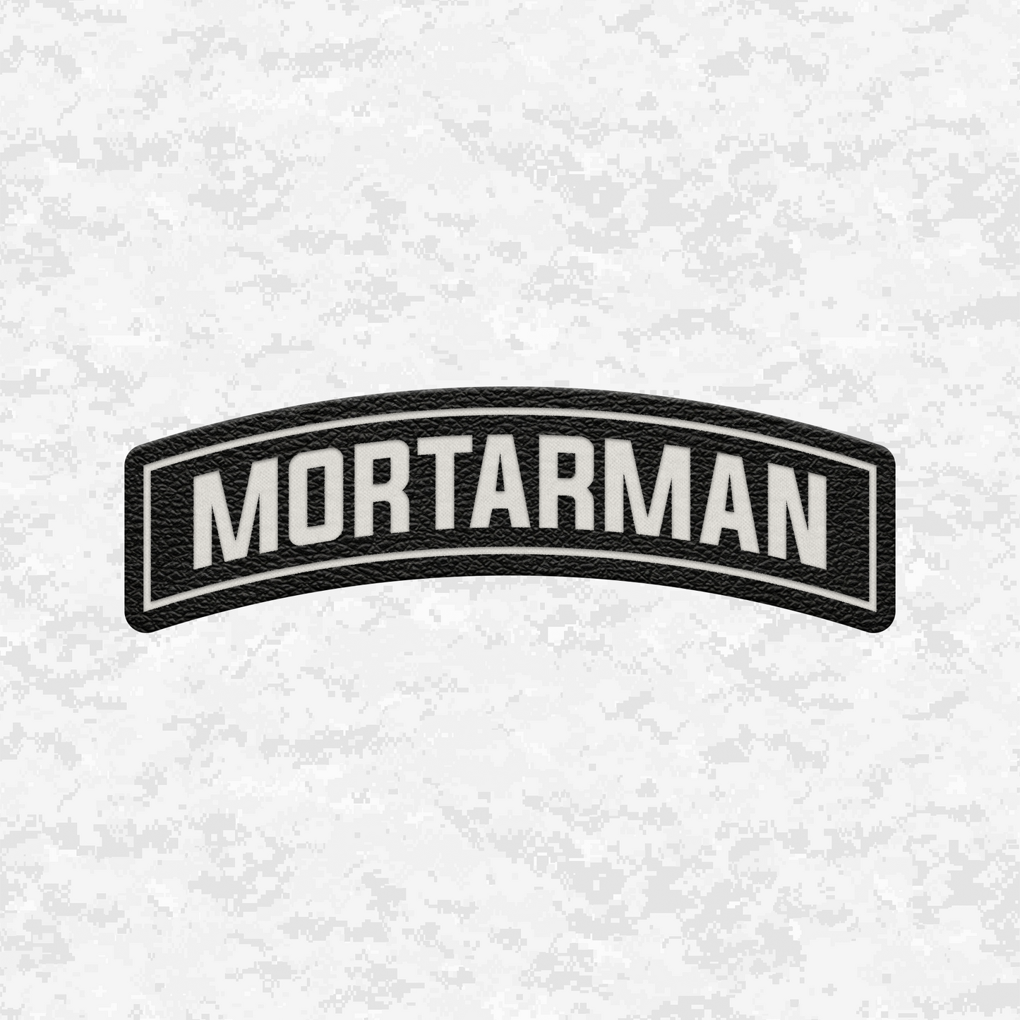 Mortarman Tab Insignia | Leather Patch | Velcro Backed