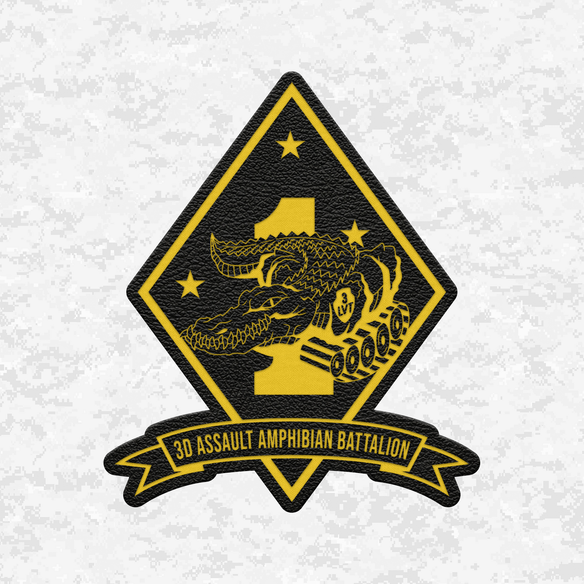 3rd Assault Amphibian Battalion "3rd Tracks" | Leather Patch | Velcro Backed