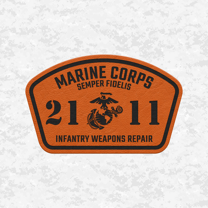 MOS 2111 Infantry Weapons Repair | Leather Patch | Velcro Backed