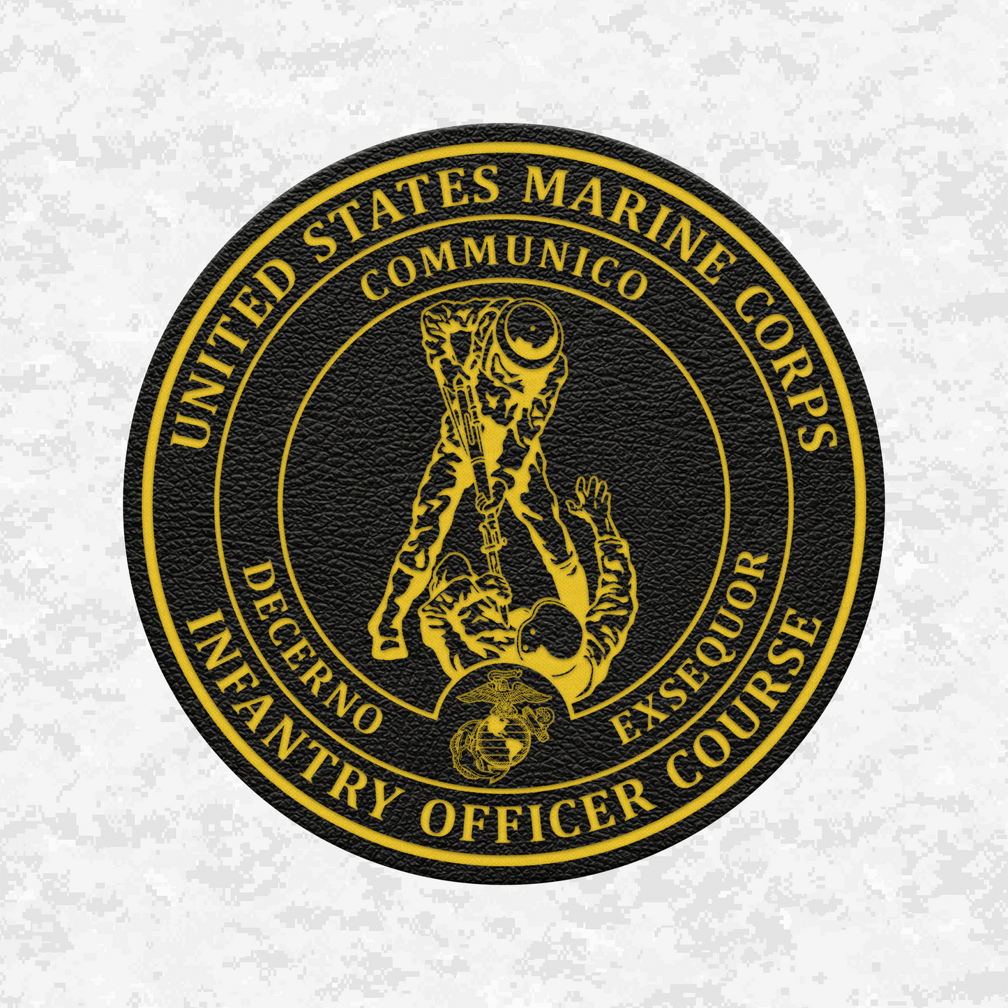Infantry Officer Course | Leather Patch | Velcro Backed