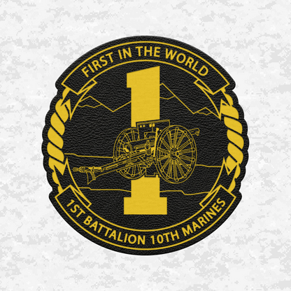 1st Battalion 10th Marines Unit "Nightmare" | Leather Patch | Velcro Backed