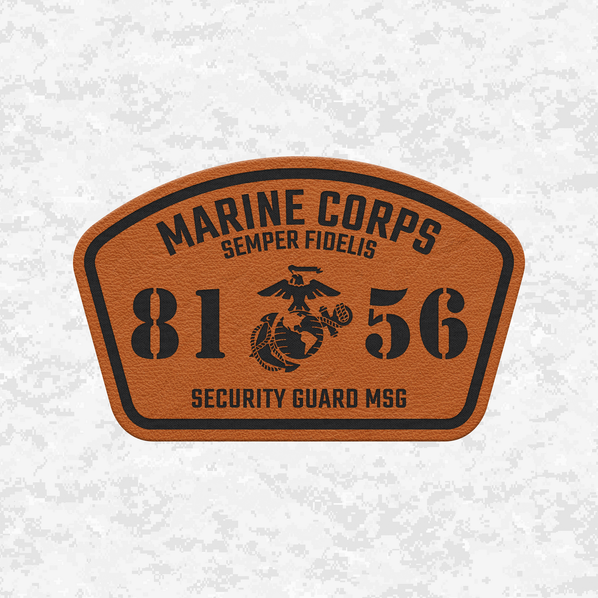 MOS 8156 Security Guard MSG | Leather Patch | Velcro Backed