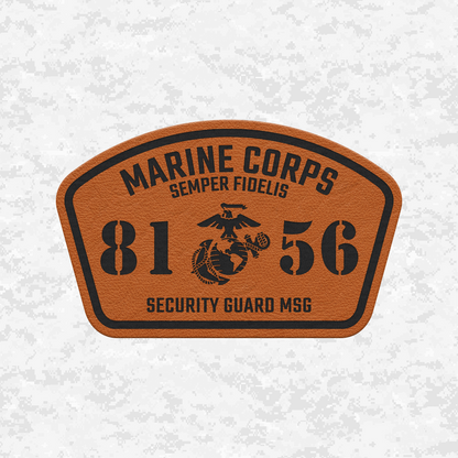 MOS 8156 Security Guard MSG | Leather Patch | Velcro Backed