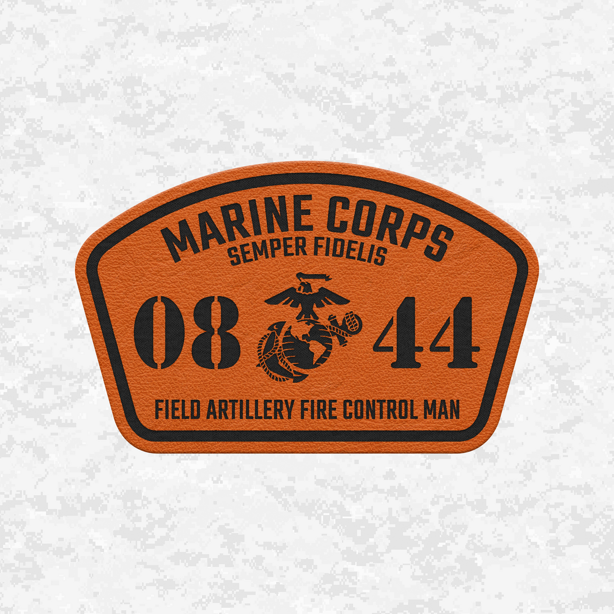MOS 0844 Field Artillery Fire Control Man | Leather Patch | Velcro Backed