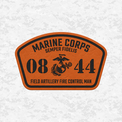 MOS 0844 Field Artillery Fire Control Man | Leather Patch | Velcro Backed