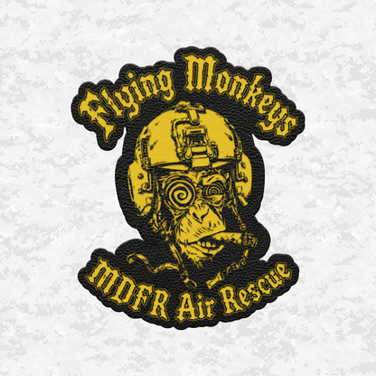 MDFR Air Rescue "Flying Monkeys" | Leather Patch | Velcro Backed
