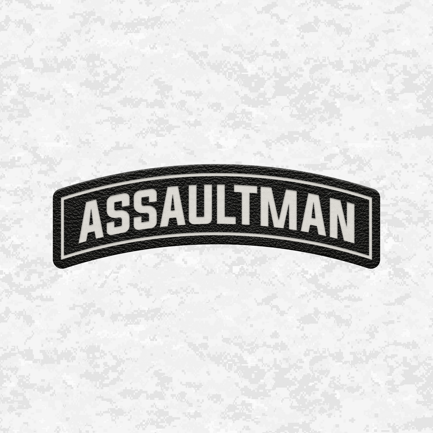 Assaultman Tab Insignia | Leather Patch | Velcro Backed