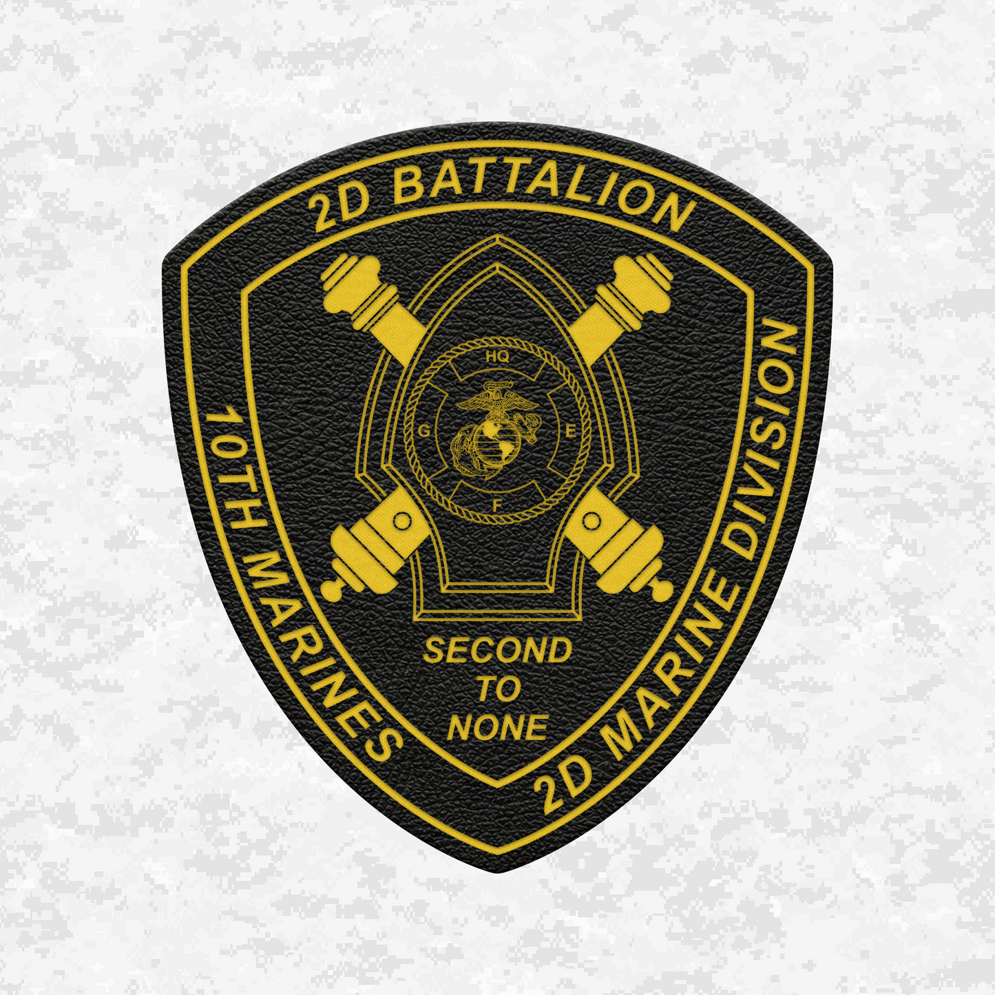 2nd Battalion 10th Marines Unit "Gunslinger" | Leather Patch | Velcro Backed