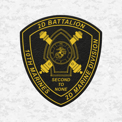 2nd Battalion 10th Marines Unit "Gunslinger" | Leather Patch | Velcro Backed
