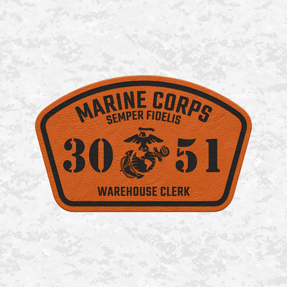 MOS 3051 Warehouse Clerk | Leather Patch | Velcro Backed