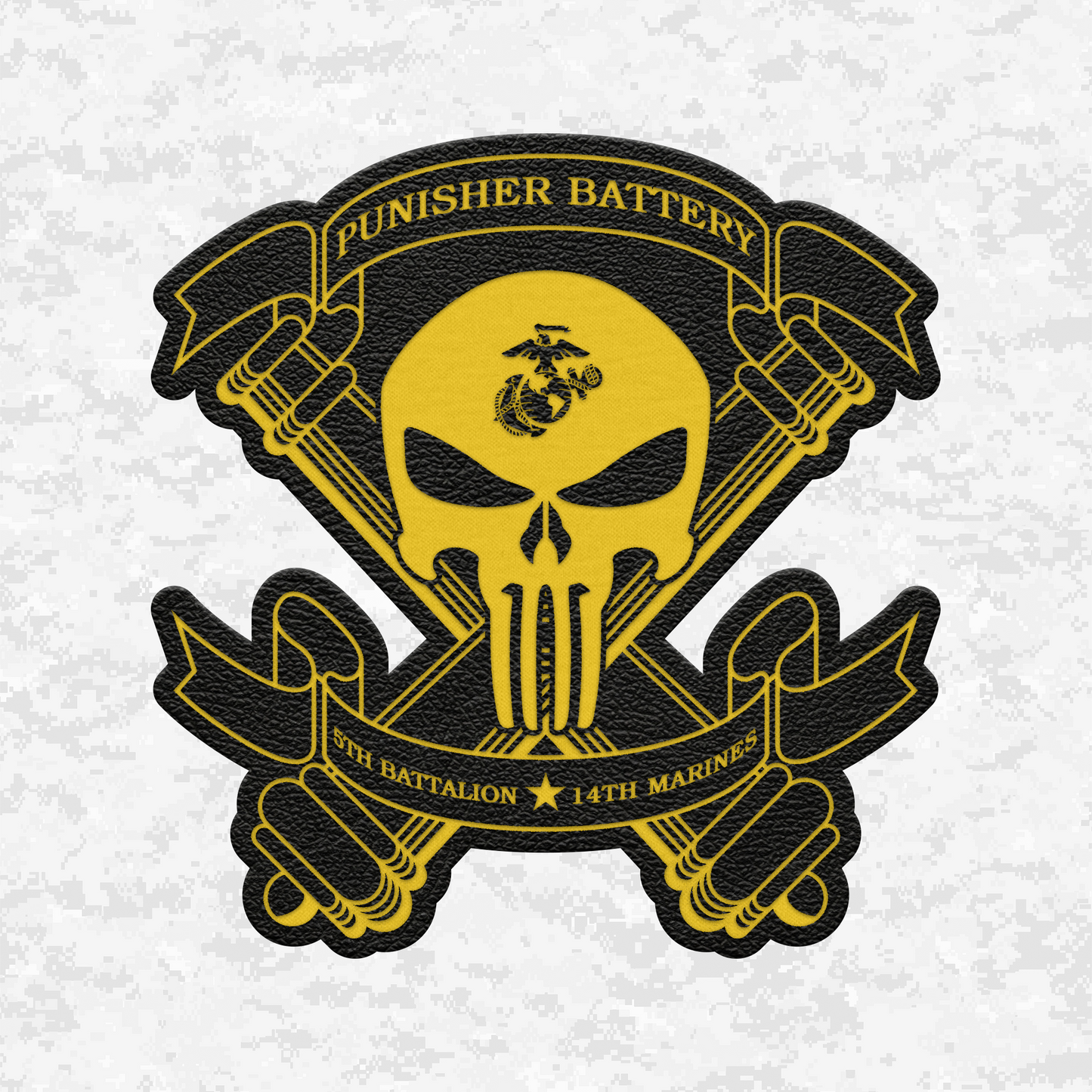 5th Battalion 14th Marines "Battery P" | Leather Patch | Velcro Backed