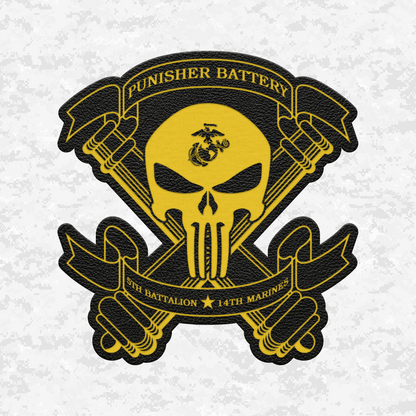 5th Battalion 14th Marines "Battery P" | Leather Patch | Velcro Backed