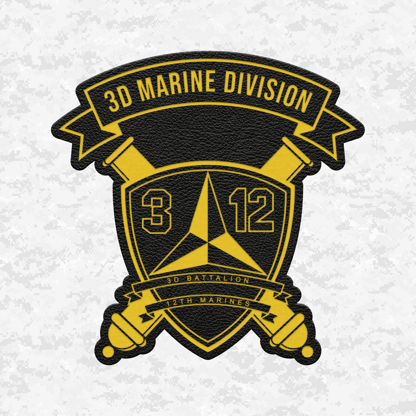 3rd Battalion 12th Marines Unit "Warriors of the Pacific" | Leather Patch | Velcro Backed