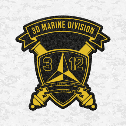 3rd Battalion 12th Marines Unit "Warriors of the Pacific" | Leather Patch | Velcro Backed