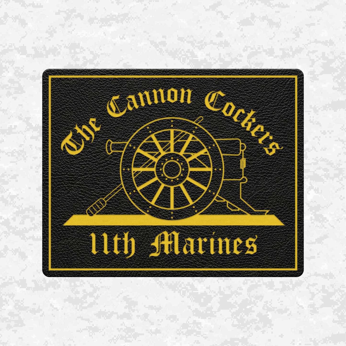 11th Marines Regiment "The Cannon Cockers" | Leather Patch | Velcro Backed