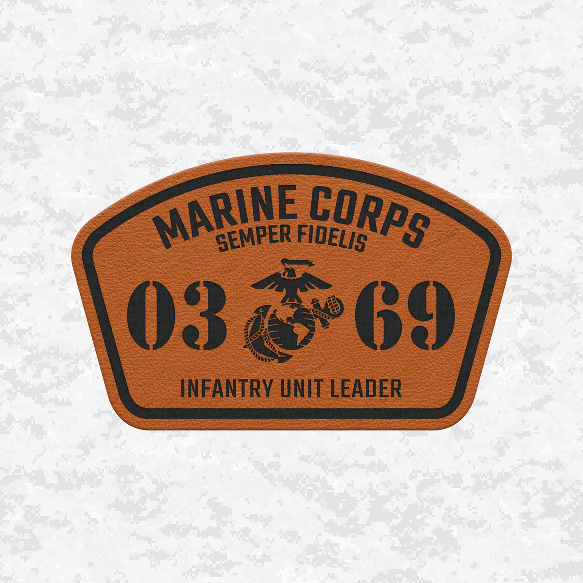 MOS 0369 Infantry Unit Leader | Leather Patch | Velcro Backed
