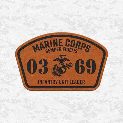 MOS 0369 Infantry Unit Leader | Leather Patch | Velcro Backed
