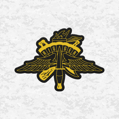 Parachute Rigger Elite (Specialized Design) | Leather Patch | Velcro Backed | Brown / Black