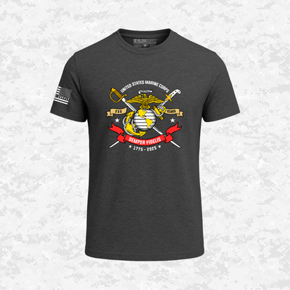 250th USMC | Semper Fidelis | United States Marine Corps | EGA | 250 Years Collection | T-shirt
