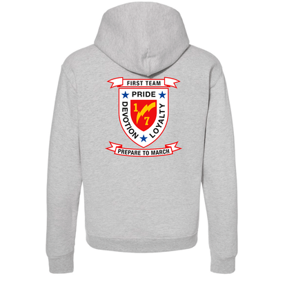 1st Battalion 7th Marines Unit "First Team" Hoodie