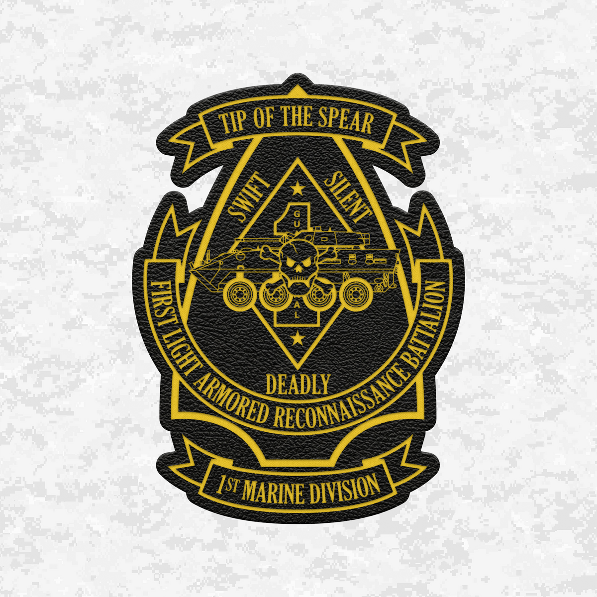 1st Light Armored Reconnaissance Battalion "Highlanders" | Leather Patch | Velcro Backed