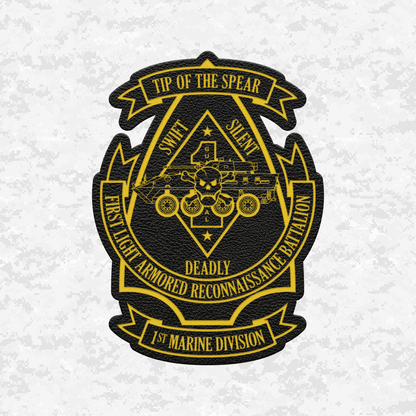 1st Light Armored Reconnaissance Battalion "Highlanders" | Leather Patch | Velcro Backed