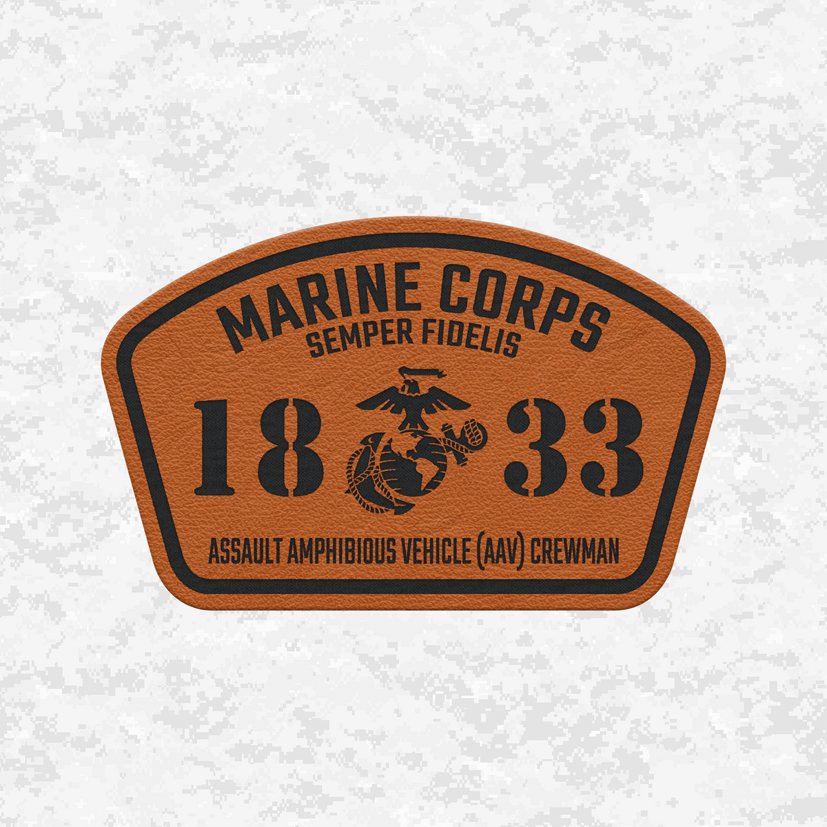 MOS 1833 Assault Amphibious Vehicle (AAV) Crewman | Leather Patch | Velcro Backed