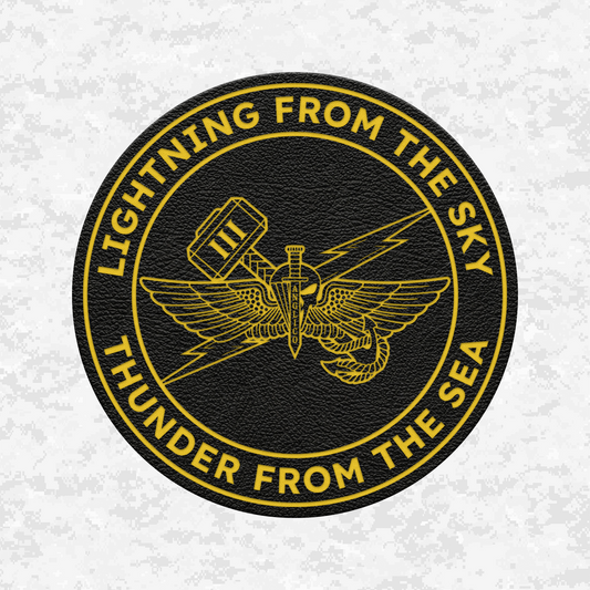 3D ANGLICO | Lightning From The Sky, Thunder From The Sea | Leather Patch | Velcro Backed