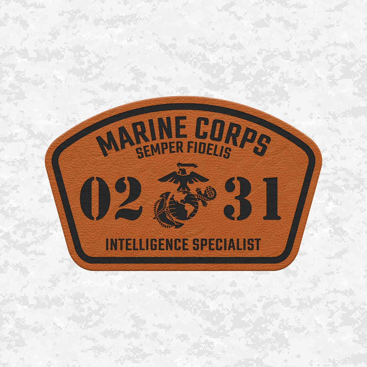 MOS 0231 Intelligence Specialist | Leather Patch | Velcro Backed
