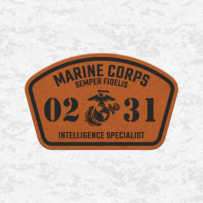 MOS 0231 Intelligence Specialist | Leather Patch | Velcro Backed