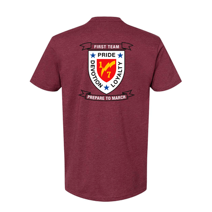1st Battalion 7th Marines Unit "First Team" Shirt