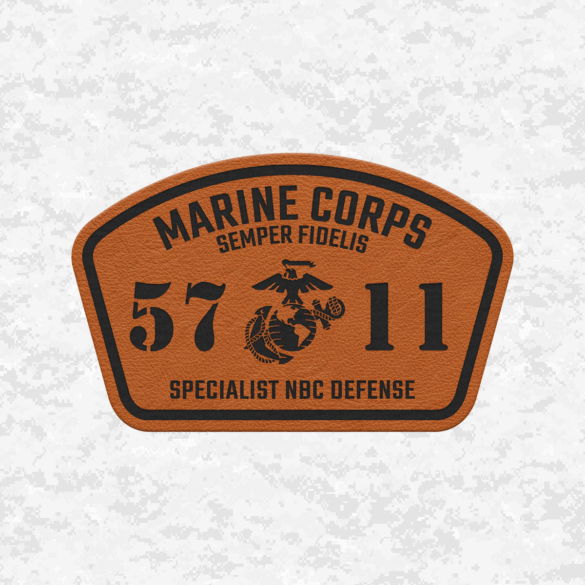 MOS 5711 Specialist NBC Defense | Leather Patch | Velcro Backed
