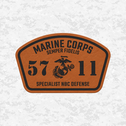 MOS 5711 Specialist NBC Defense | Leather Patch | Velcro Backed