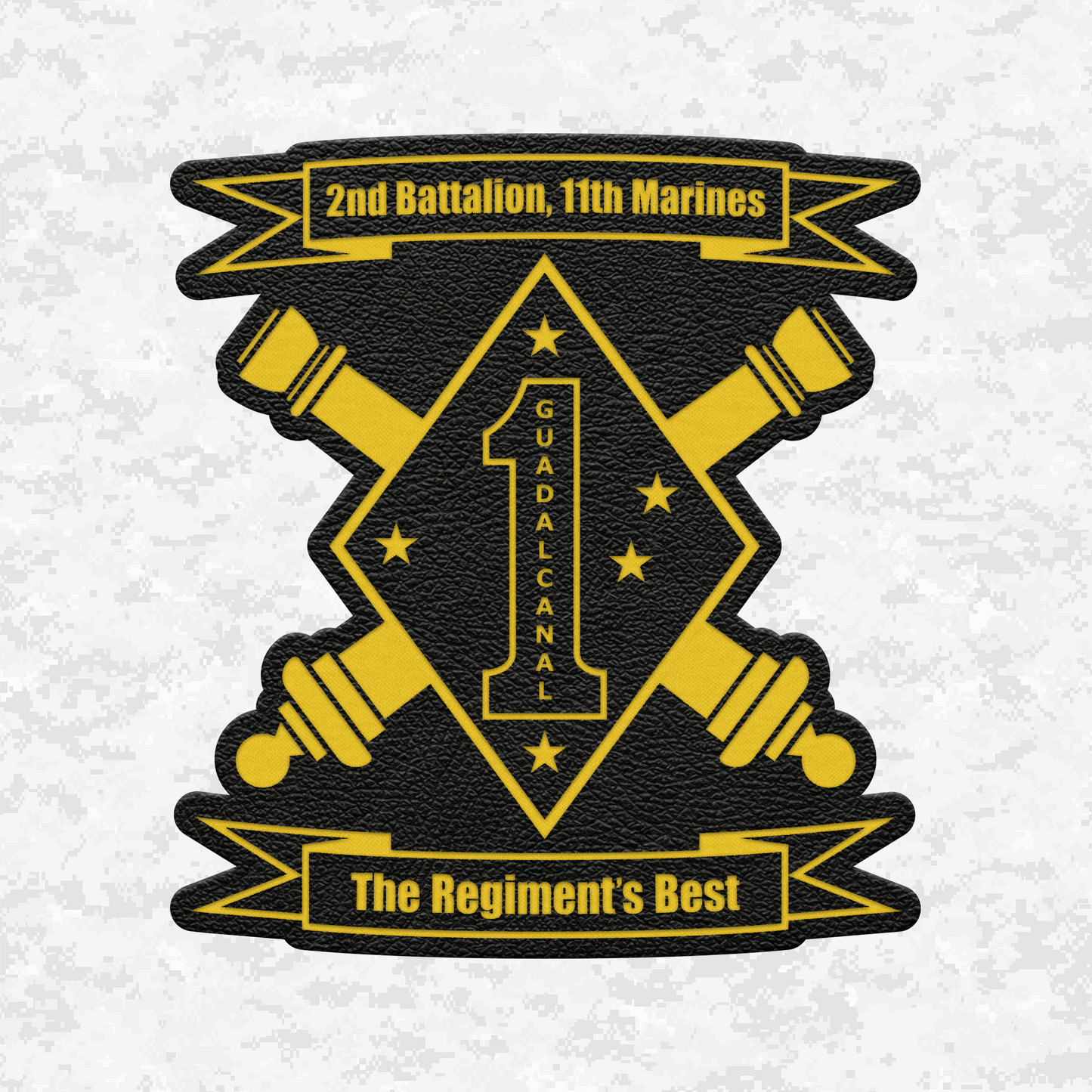 2nd Battalion 11th Marines Unit "Patriot" | Leather Patch | Velcro Backed