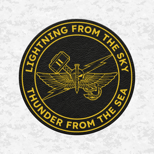 2D ANGLICO | Lightning From The Sky, Thunder From The Sea | Leather Patch | Velcro Backed