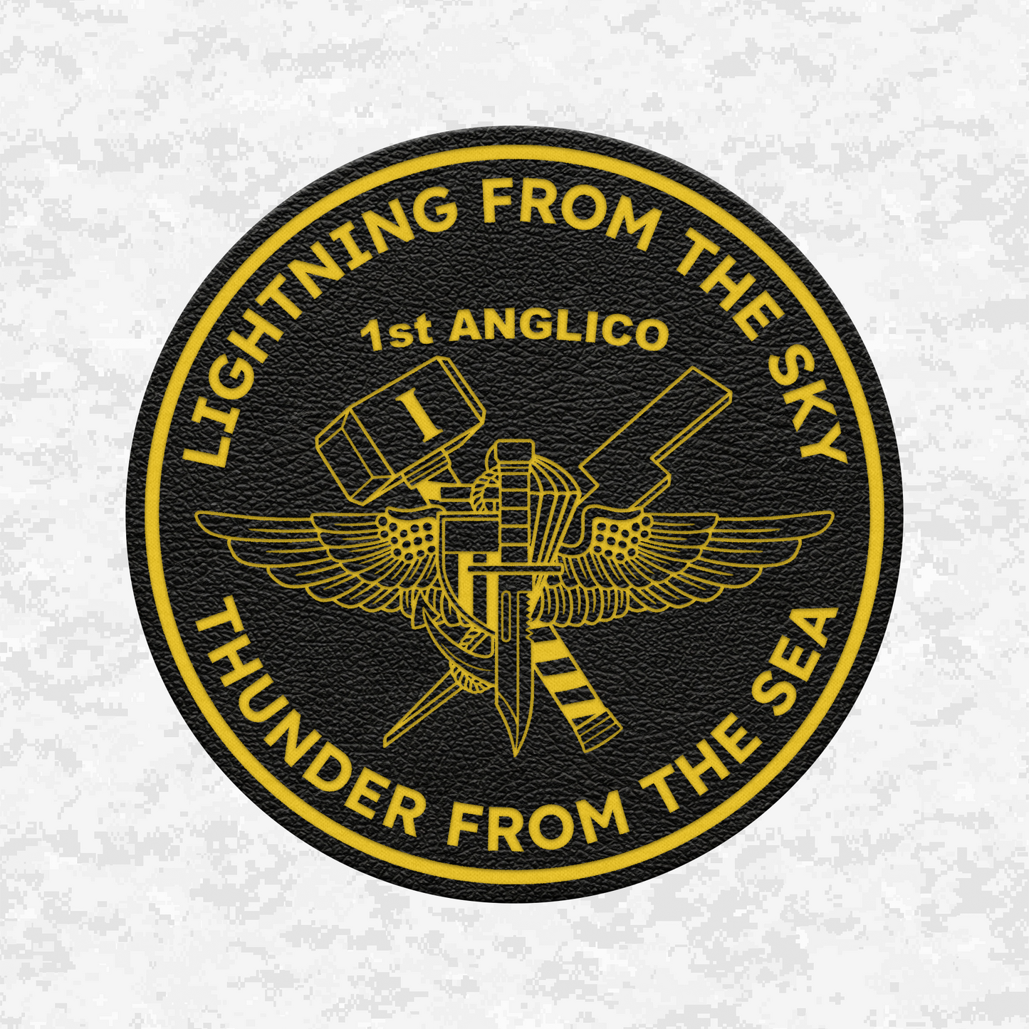 1st ANGLICO Jack | Lightning From The Sky, Thunder From The Sea | Leather Patch | Velcro Backed