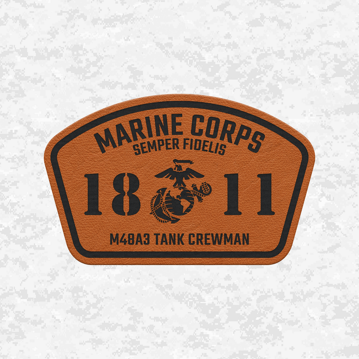 MOS 1811 M48A3 Tank Crewman | Leather Patch | Velcro Backed