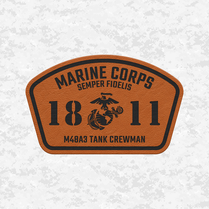 MOS 1811 M48A3 Tank Crewman | Leather Patch | Velcro Backed