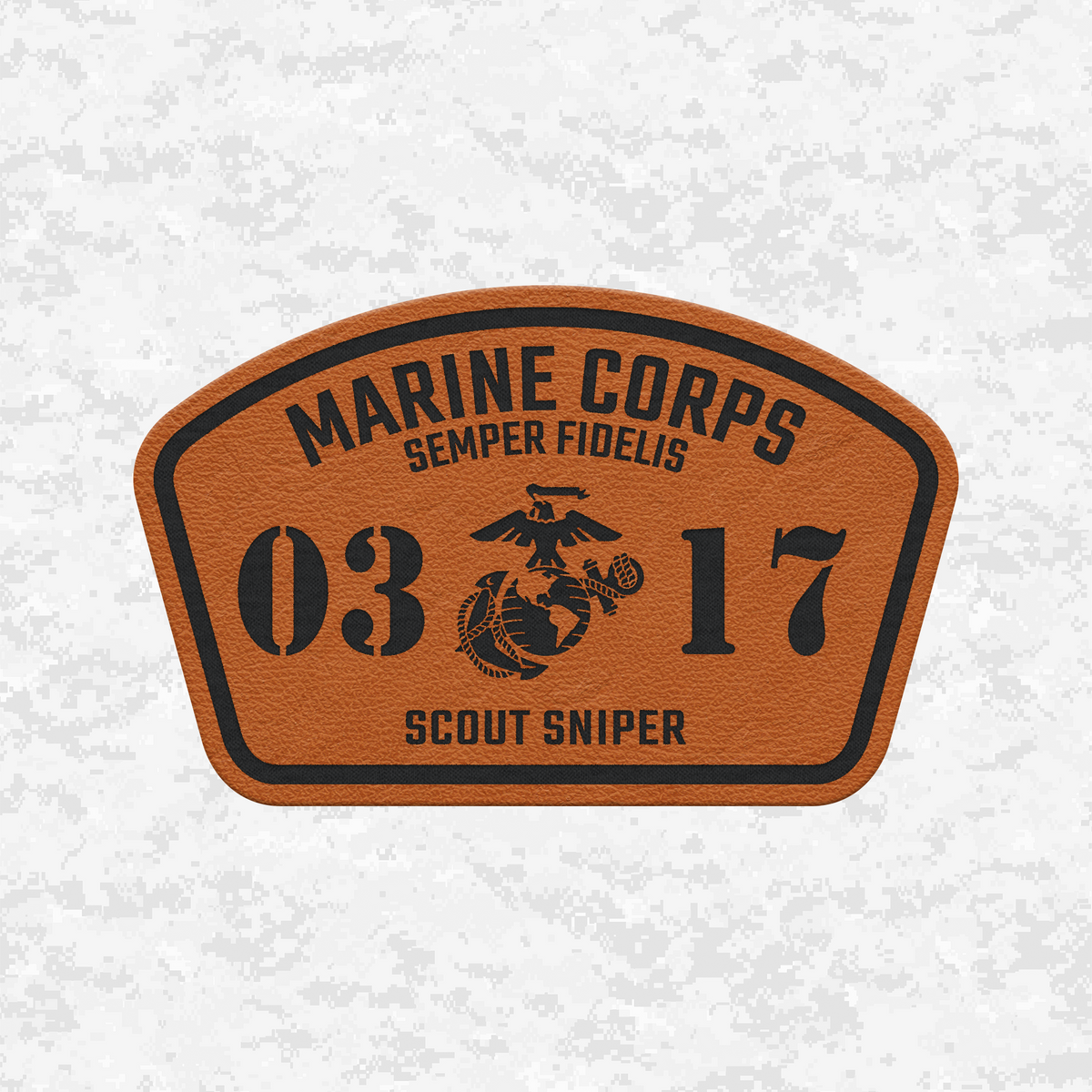 MOS 0317 Scout Sniper | Leather Patch | Velcro Backed