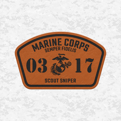 MOS 0317 Scout Sniper | Leather Patch | Velcro Backed