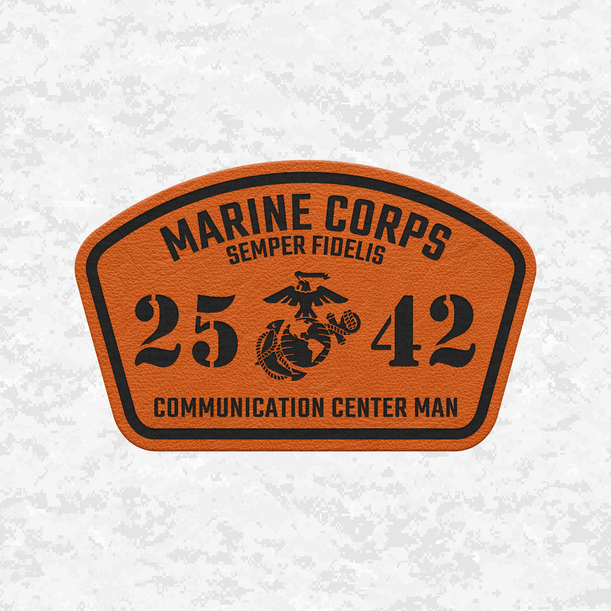 MOS 2542 Communication Center Man | Leather Patch | Velcro Backed