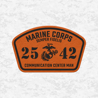 MOS 2542 Communication Center Man | Leather Patch | Velcro Backed